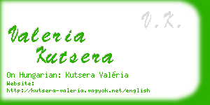 valeria kutsera business card